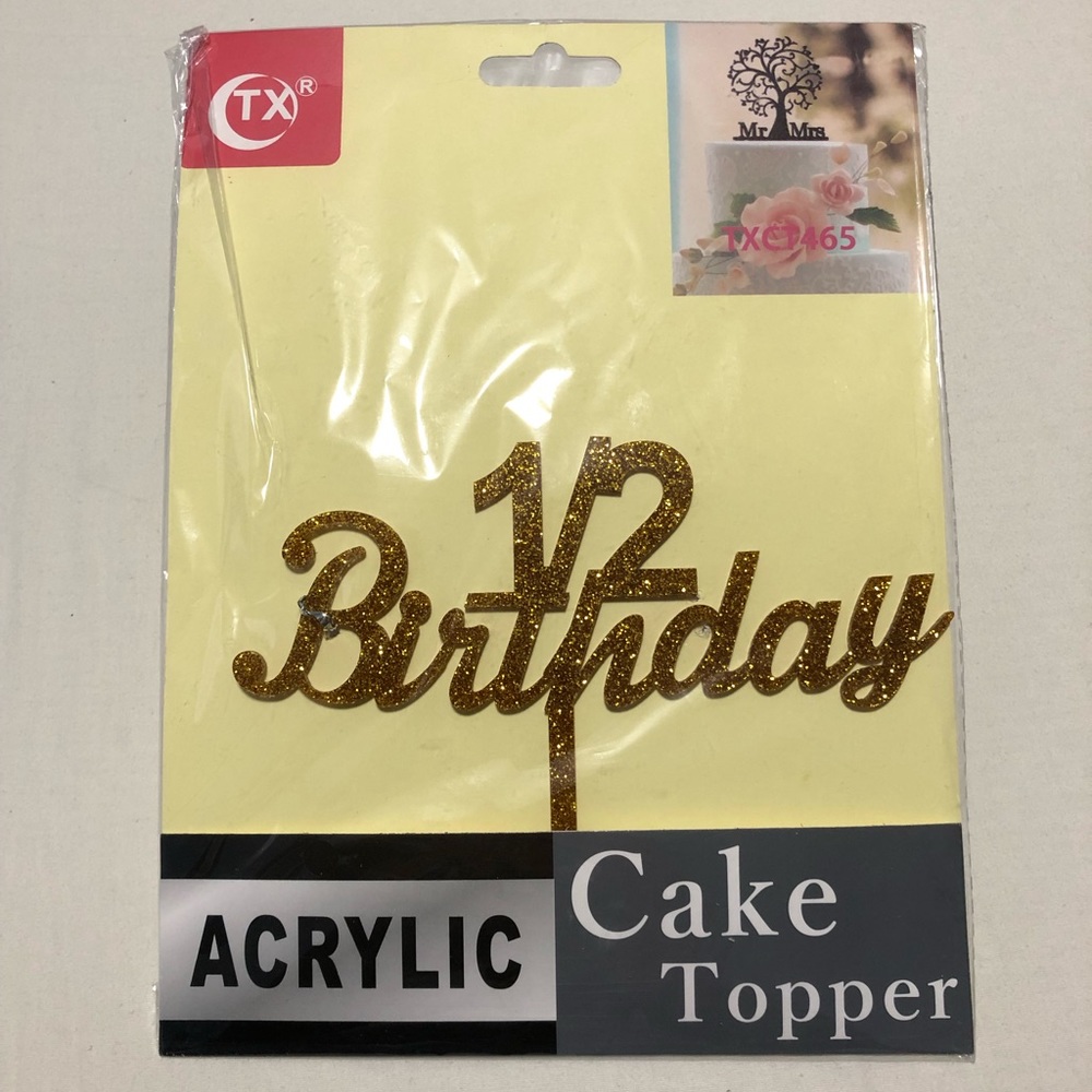 New Half Birthday Cake Topper
